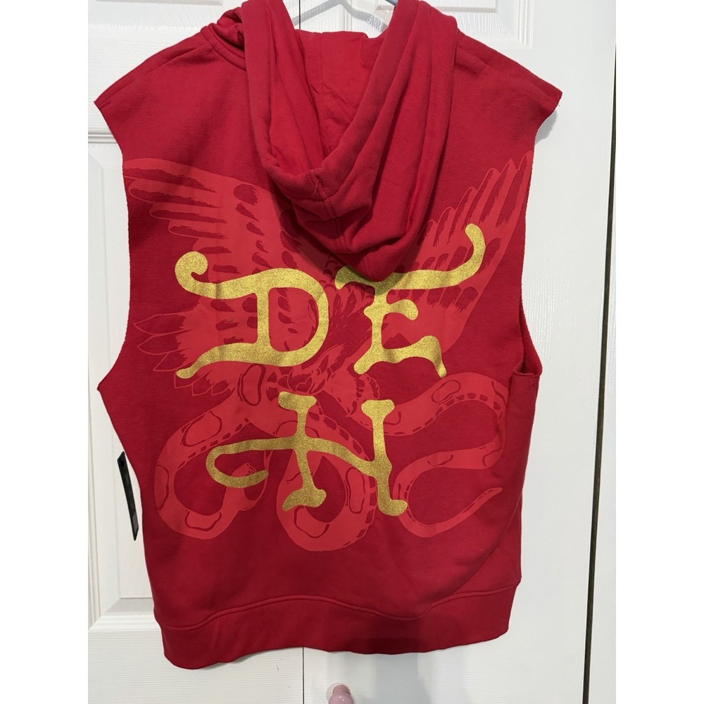 Ed Hardy‎ Y2K Sweatshirt Vest Men's Tiger/ Panther Size Medium NWT - Picture 2 of 4